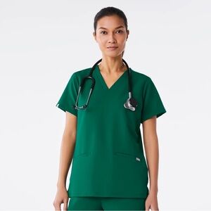 Figs scrub set hunter green